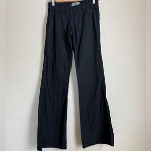 y2k Billabong Low Rise Black Flare Leg Lightweight Cotton Pants Beach Boho